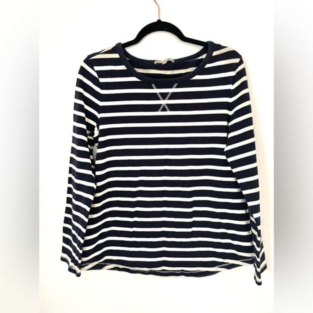 Gap sweater womens vintage navy striped cotton sweater large